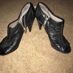 Black leather Italian shoes